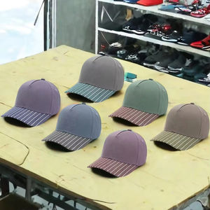 หมวกเบสบอลแบบ 6 แผง หลายสี สำหรับทุกเพศ ผลิตตามสั่ง เนื้อผ้านุ่ม ผสมผสานหลายวัสดุ ปีกโค้ง ผ้าแคนวาส หมวกกีฬา ใช้ได้ทุกฤดู - Product Image 3