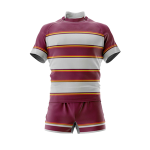 Sublimación de alta calidad personalizado al por mayor Rugby Jersey pantalones cortos conjunto de uniforme niños uniforme de liga de rugby - Product Image 1