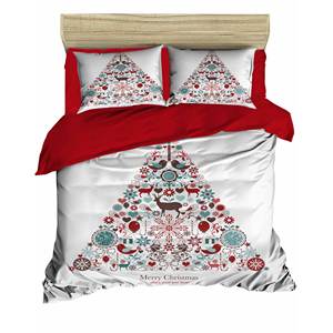 Parure de lit de Noël classique et festive 200x220cm en coton Ranforce, impression numérique double pour usage domestique - Product Image 6