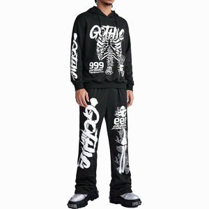 Survêtement de sport personnalisé DTG DTF pour hommes, vente en gros de vêtements de fitness, tenue de jogging, vêtements de gym, ensemble athlétique de course à pied d'entraînement - Product Image 6