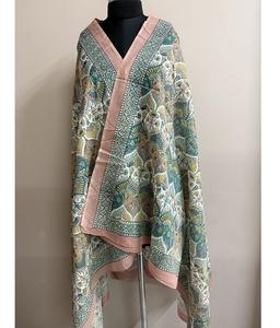 2025 Stylish Comfortable Cotton Breathable Hand Block Printed <b>Sarong</b> Shawl for Women Durable Windproof for Beach Walks Resort - Product Image 2