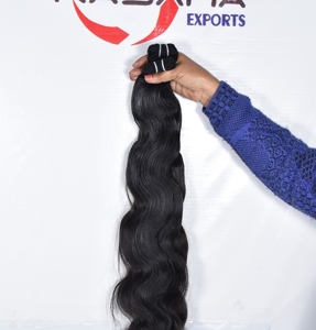 Extensions de cheveux humains indiens 100% non traités Remy, noirs naturels, cuticules alignées, texture Kinky Straight Deep Wave, en dentelle complète, vente en gros - Product Image 4