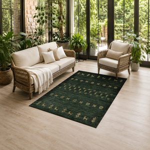 Tapis RUGS DEPOT LXDP-0981, tapis d'appoint en chenille noir charbon, imprimé numérique oriental traditionnel, lavable en machine, antidérapant, vente en gros - Product Image 6