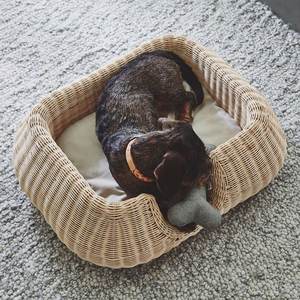 Modern Designer Rattan Dog Bed With Mattress <b>Pillow</b> Cheapest Rattan Beds for Dogs Customized Private Brand Accepted - Product Image 5