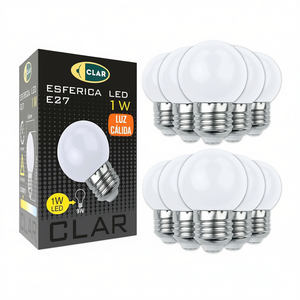 Ampoule LED sphérique E27 1W 230V Blanc chaud 3000K - Product Image 2