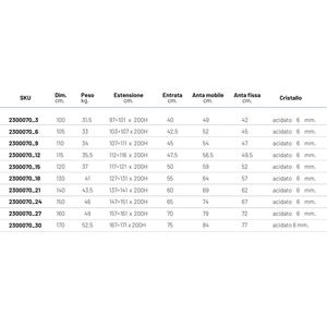 IX Flora S154 120 cm ปรับได้ประตูบานเลื่อนแบบเลื่อนได้โครเมียมคริสตัล6มม. พร้อมกล่องอาบน้ำ - Product Image 5