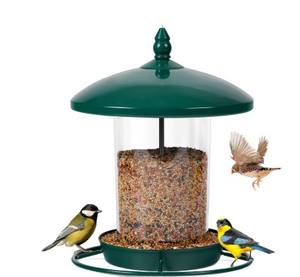 Mangeoire à oiseaux en cuivre dernier modèle avec chaîne pour accessoires décoratifs de jardin Mangeoire à oiseaux en métal pour balcon intérieur et extérieur suspendu - Product Image 2