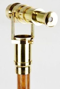 Bastón de Madera con Telescopio Mecánico de Latón Pintado, Estilo Vintage y Ecológico, con Telescopio Oculto - Product Image 5