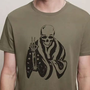 T-shirt imprimé pour homme en coton 100% toutes saisons, coupe ample, anti-rides, prix abordables - Product Image 5