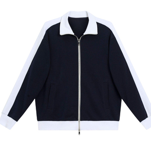 Sweats à capuche en jersey zippé pour hommes avec tissu teint uni Sweats à capuche en jersey de haute qualité avec design zippé et tissu teint uni - Product Image 6