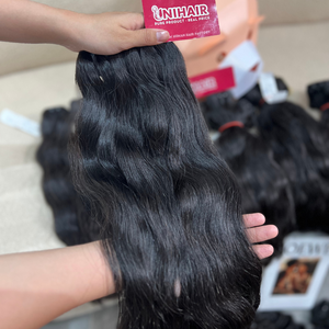 Venta al por mayor 9A Proveedor de cabello natural vietnamita Extensión de cabello humano virgen ondulado Cutícula alineada Cabello virgen - Product Image 1