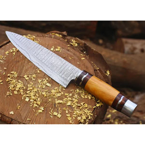 Couteau de chef en acier Damas de qualité supérieure fait à la main, ultra-affûté, parfait pour la cuisine et les cadeaux, motif d'échelle en acier Damas - Product Image 1