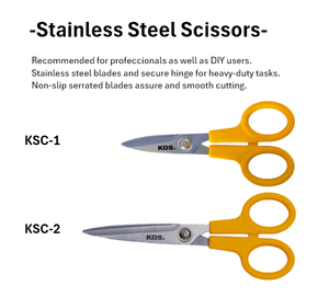 Ciseaux en acier inoxydable, lame dentelée, poignée antidérapante, dispositif de sécurité, protège-lame, outil de coupe polyvalent, fabriqué au Japon - Product Image 2