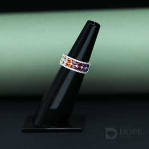 Acier inoxydable haute brillance plaqué or 14 carats, moissanite certifiée IGI, tendance, unisexe, cadeau pour mariage, fête, anniversaire - Product Image 1