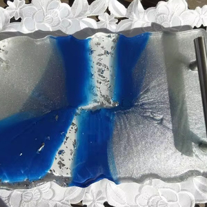 ถาดเรซิ่นตกแต่งหลากสี รูปทรงสี่เหลี่ยมผืนผ้า ของตกแต่งบ้าน ถาดเรซิ่นคุณภาพสูง - Product Image 1