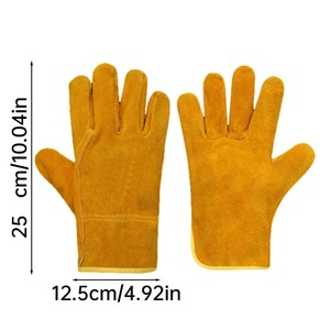 1 Pair Fireproof Durable Sheepskin Leather Welder Gloves for Welding Metal Cycling Anti-Heat Work Safety Gloves - Product Image 3