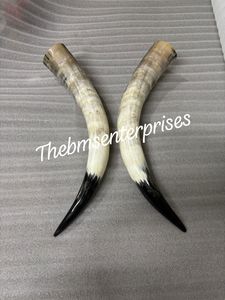 Par de cuernos de ganado reales, par de cuernos de ganado decorativos, par de cuernos de ganado vintage, cuernos de ganado antiguos, pares de cuernos de decoración del hogar - Product Image 3