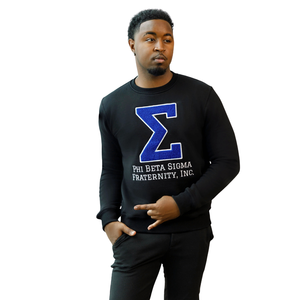 Felpa ricamata grande Sigma ciniglia in morbido cotone Phi Beta Sigma greco confraternita abbigliamento Casual da uomo - Product Image 4