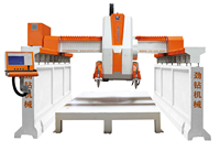 Máquina perfiladora de piedra 880 XY con riel guía sumergido en aceite 1500x3300mm, husillo de 18.5kW, copiadora de bordes para granito y mármol