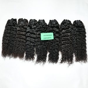 Extensiones de cabello humano virgen indio natural 100% al por mayor, paquetes de proveedor con cutícula alineada, estilos rizados de onda profunda sueltos - Product Image 3