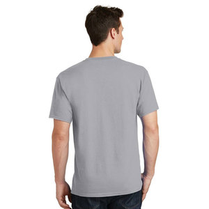 Camiseta de manga corta con diseño gris de algodón 100% para hombre, camisetas ligeras holgadas - Product Image 2