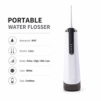 Hydropulseur buccal électrique portable étanche IPX7, 5 modes de nettoyage, rechargeable USB-C, pour usage domestique, automobile, hôtelier et en camping-car