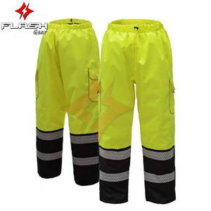 Salopette personnalisée avec logo personnalisé, classe 1 ANSI, imperméable, haute visibilité, fluorescente, vêtements de travail de sécurité industrielle - Product Image 3