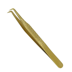 90 Degree Gold Extension <b>Tweezers</b> Set, Stainless Steel Professional Eyelash Extension <b>Tweezers</b> for Volume, Isolation and Classic - Product Image 2