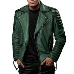 Chaqueta de Cuero Genuino para Hombre, Nueva Colección de Invierno, Color Personalizado, Logotipo Frontal, Servicio OEM, Alta Calidad, Venta al Por Mayor - Product Image 4