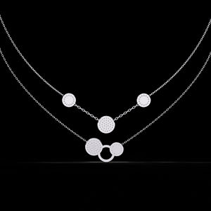 Haute Qualité HPHT CVD Lab Diamant Bijoux Rond Brillant Cut Lab Grown Diamond avec halo Collier En Or - Product Image 4