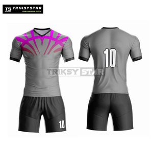 ชุดเสื้อฟุตบอลพิมพ์ลายตามสั่ง แห้งเร็ว ระบายอากาศได้ดี ผ้าฝ้าย 100% พร้อมกางเกงขาสั้น ดีไซน์สำหรับทุกเพศ เหมาะสำหรับการฝึกซ้อมเป็นทีม - Product Image 2