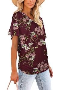 Bajo MOQ Último diseño Mujeres Camisetas Ropa de verano Mujeres Camisetas Calidad Premium Mujeres Camisetas - Product Image 6