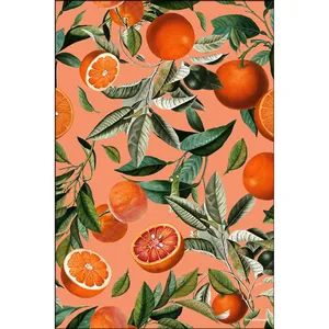 Impression sur toile de branches d'oranger Fida sur fond de saumon - Product Image 6