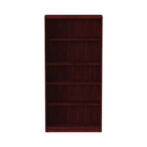 Librería de 5 estantes Alera Valencia Series ALEVA636632MY Tipo de pie 31.75 pulgadas X 14 pulgadas X 64.75 Pulgadas Madera de Caoba - Product Image 2
