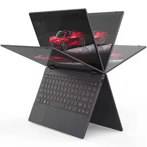 고성능 N95 2-in-1 PC 태블릿 14 인치 360 플립 노트북 농업 및 자동차 학생 디자인 휴대용 컴퓨터