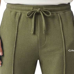 Mens Waffle Knit <b>Jogger</b> Pants Drawstring Elastic Waist <b>Slim</b> Fit Casual Lounge Sweatpants Soft Textured Tapered Trousers Pockets - Product Image 6