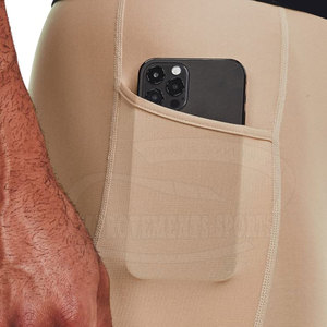 Pantalones cortos de compresión transpirables para hombre, pantalones cortos de compresión hechos a medida, color sólido, superventas - Product Image 6