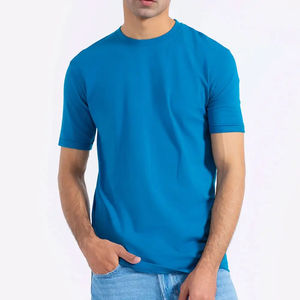 T-shirt décontracté vierge de haute qualité pour hommes 100% coton col rond et manches courtes séchage rapide couleur noire à bas prix nouvel OEM - Product Image 1