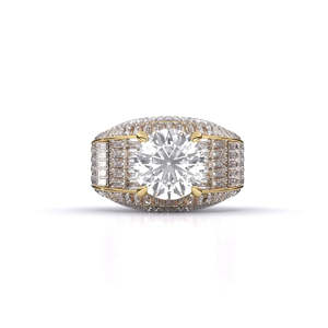 Bague solitaire en diamant rond éternel de 6,02 carats, couleur F, clarté VS, diamant cultivé en laboratoire, en or 14 carats, cadeau d'anniversaire de mariage - Product Image 3