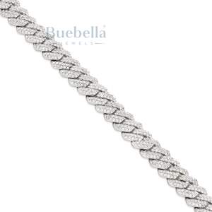 Hip Hop 15mm Solid 925 Sterling Silver 18K <b>Gold</b> Plated VVS Iced Out Moissanite <b>Cuban</b> <b>Link</b> Chokar <b>Chain</b> for Men - Product Image 4