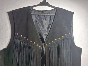 เสื้อกั๊กหนังคาวเกิร์ลปักลายสำหรับผู้หญิงเสื้อกั๊กหนังแท้สำหรับฤดูหนาว - Product Image 3