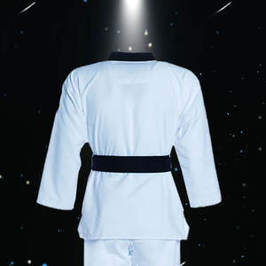 เครื่องแบบเทควันโด6ออนซ์ผ้าโพลีคอตตอน | น้ำหนักเบาศิลปะการต่อสู้ชุดคาราเต้ฝึกซ้อมสีขาว - Product Image 4