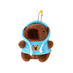 Portachiavi Peluche Capibara Blu con Imbottitura in Cotone PP, Design Unico e Carino per Organizzazione Chiavi, Unisex per Età 5-7 - Product Image 3