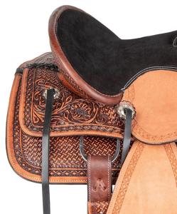 ชุดอานม้าหนังแท้คุณภาพพรีเมี่ยมเหมาะอย่างยิ่งสำหรับการแข่งแบบตะวันตกแบบมีความอดทนแบบอังกฤษสำหรับการขี่ม้า - Product Image 3