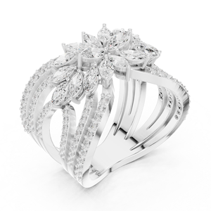 Glow Flow jewels 14K Gold Oversized <b>Statement</b> <b>Ring</b> with Kundan Work - Product Image 2