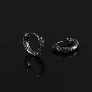 High Quality the Ice Legacy Iced <b>Hoop</b> <b>Earrings</b> 925 <b>Silver</b> & Alloy Minimalist Design - Product Image 4