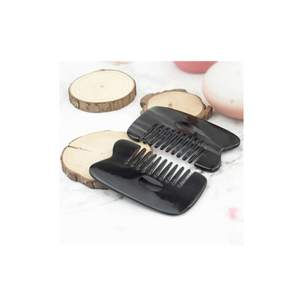 Peine de cuerno de buey de búfalo natural ecológico hecho a mano, peine de bolsillo para el cabello, uso doméstico, logotipo personalizado, Estilo clásico - Product Image 1