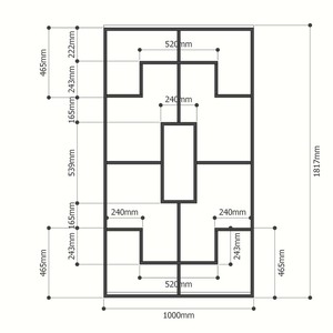 Decorative <b>Shelf</b> with Iron Frame 100x30x182cm Made of Rubber Wood KS68062 - Product Image 6