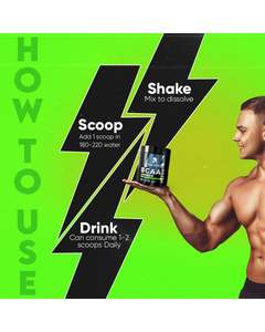 High Performance <b>BCAA</b> <b>Powder</b> Supplement Fast Muscle Recovery and Energy with Leucine Isoleucine Valine Not for Pregnant Women - Product Image 2