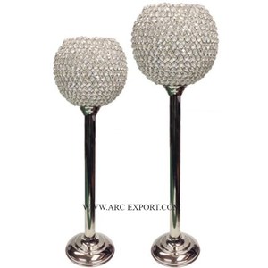 <b>Leaf</b> Designer Metal and Crystal Table Accessories Home Decor <b>Lights</b> Candle Votives Custom Size Indoor and Outdoor Candle Holder - Product Image 6